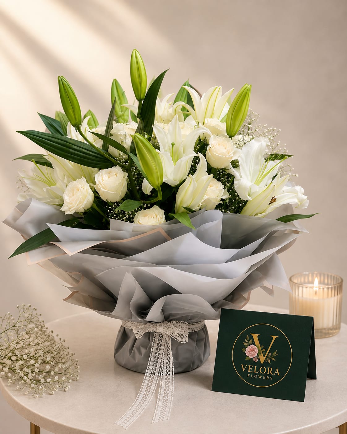 WhatsApp Image 2026-08-31 at 8.22.58 PM Velora White Bouquet - Image 1